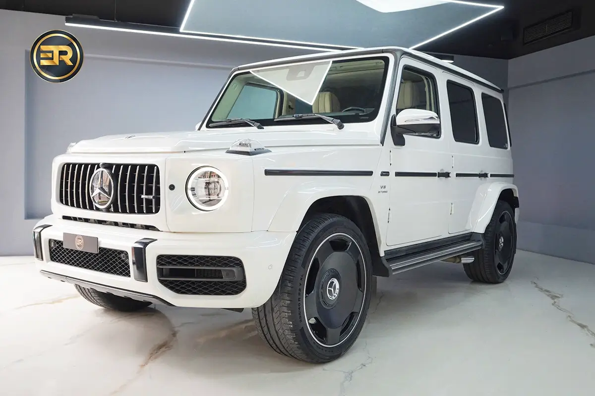 Rent Mercedes G63 White in Dubai