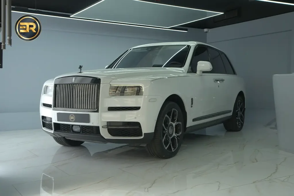 Rent Rolls Royce Cullinan White Black Badge in Dubai