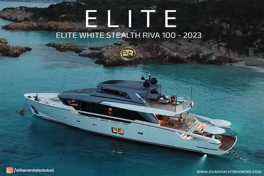 Elite White Stealth Riva 100 Yacht